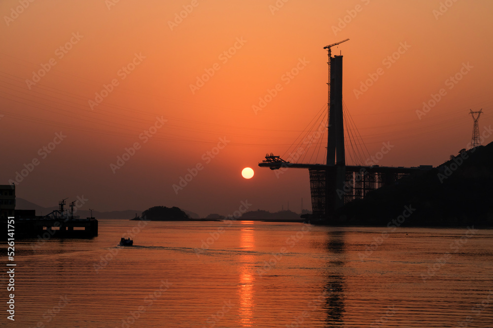 Fototapeta premium sunset over the sea