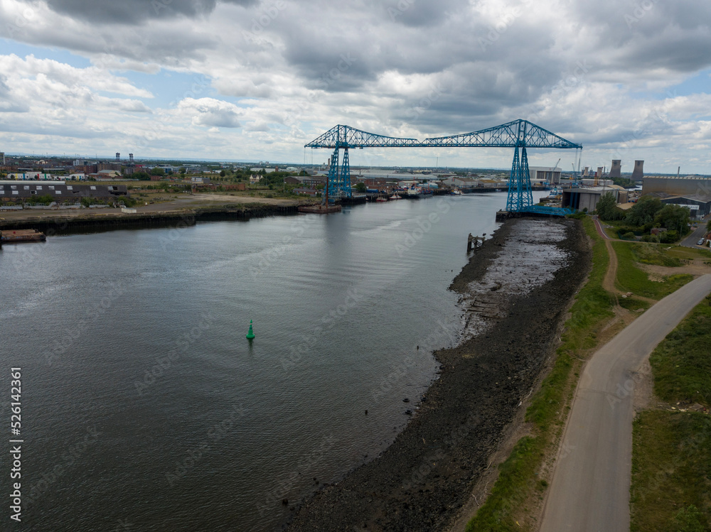 Teesside transporter bridge over the River Tees
