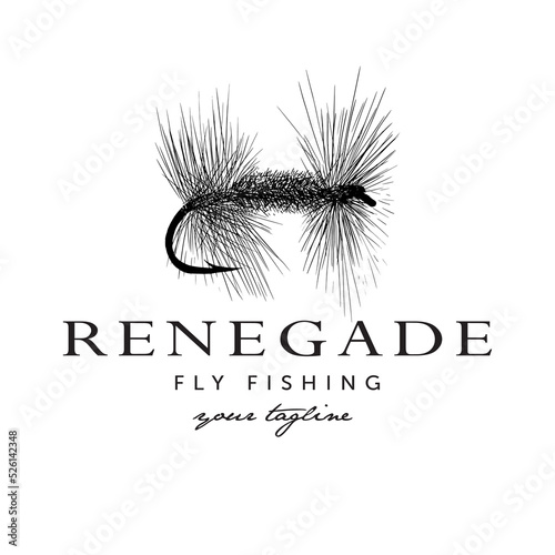 renegade fly fishing logo hand draw