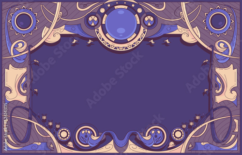 Art Nouveau Frame Vintage Background
