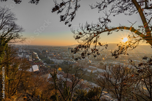 sunset in the mountains