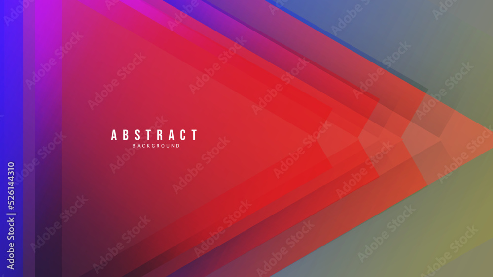 Abstract Colorful geometric background ,Triangles overlap until the shape and color of the neon lights , Modern background design for presentation design , illustration Vector EPS 10
