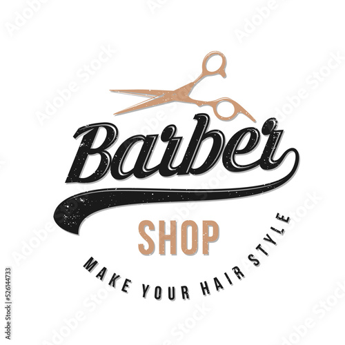 Barber Shop Vintage Element Style logo design