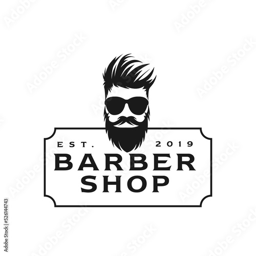 Barber Shop Vintage Element Style logo design