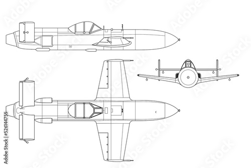 Avión cohete Kamikaze Yokosuka MXY-7 Okha photo