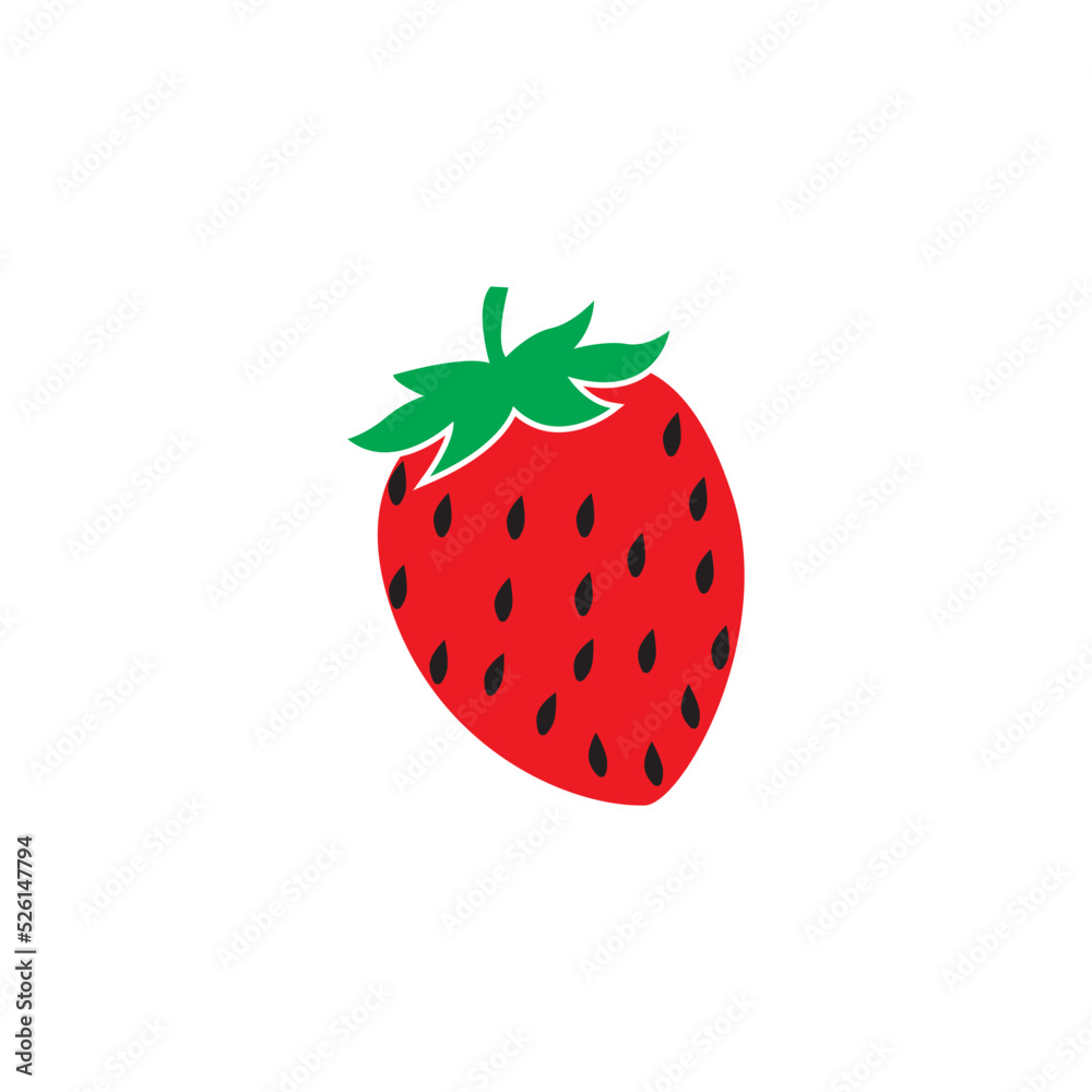 Strawberry fruit icon logo, vector design Strawberry fruit icon logo, vector design