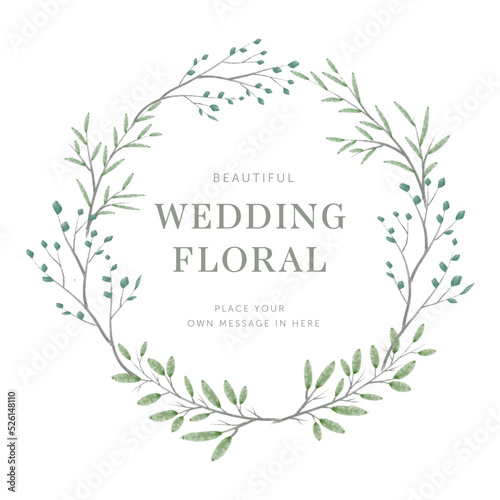 vector element floral plant and flower for wedding floral