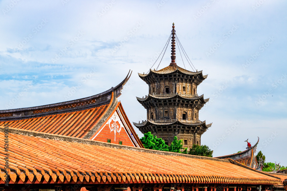 The stone pagoda in Quanzhou, China.