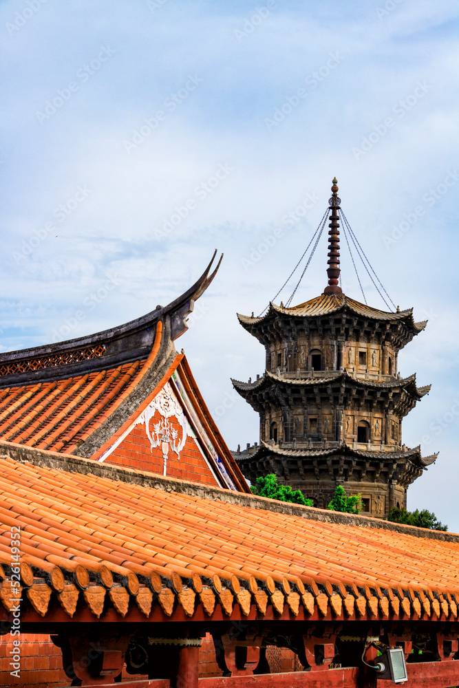 The stone pagoda in Quanzhou, China.