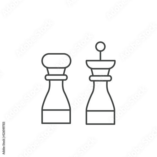 Salt or pepper shaker  icons  symbol vector elements for infographic web