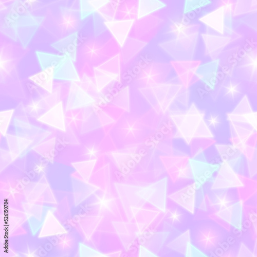 Unicorn pattern with neon triangles