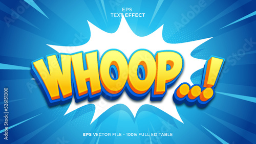 Whoop editable text effect font
