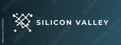 Silicon Valley, California. Grunge effects background. Creative inscription. Vector illustration