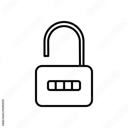 unlock line icon