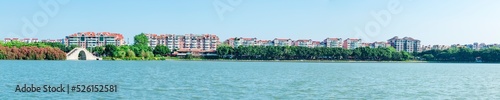 The panoramic West Lake Park in Quanzhou, China.