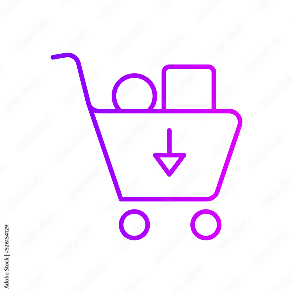 trolley gradient icon trolley gradient icon
