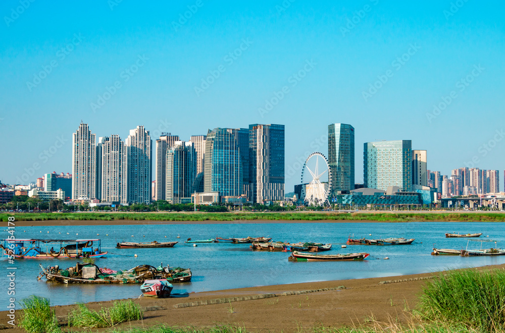 Panorama of Quanzhou, China.