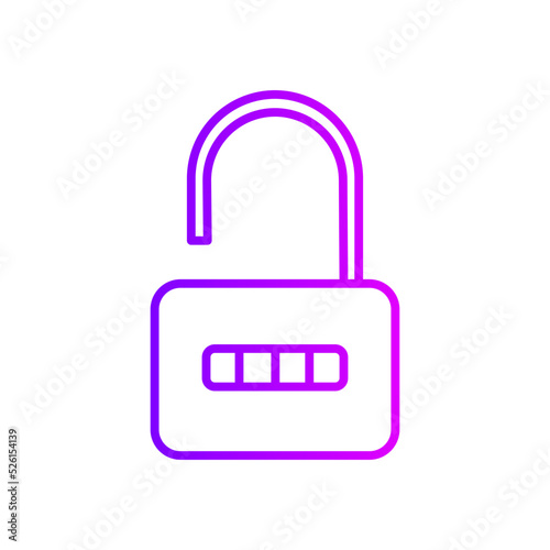 unlock gradient icon