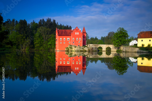 The red chateau Cervena Lhota in the the Czech Republic photo