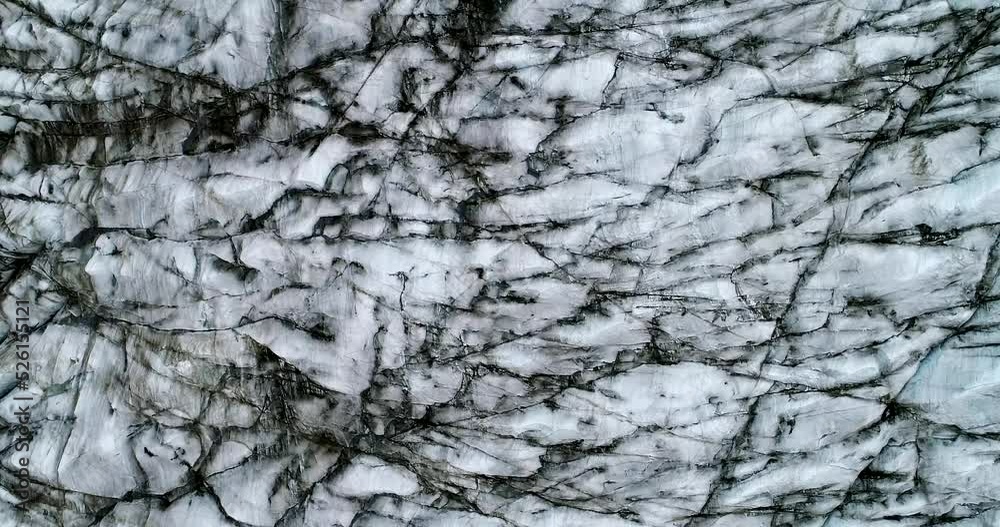 Drone over Skaftafell glacier, Iceland