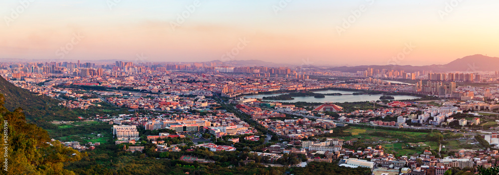 Fototapeta premium Panorama of Quanzhou, China.