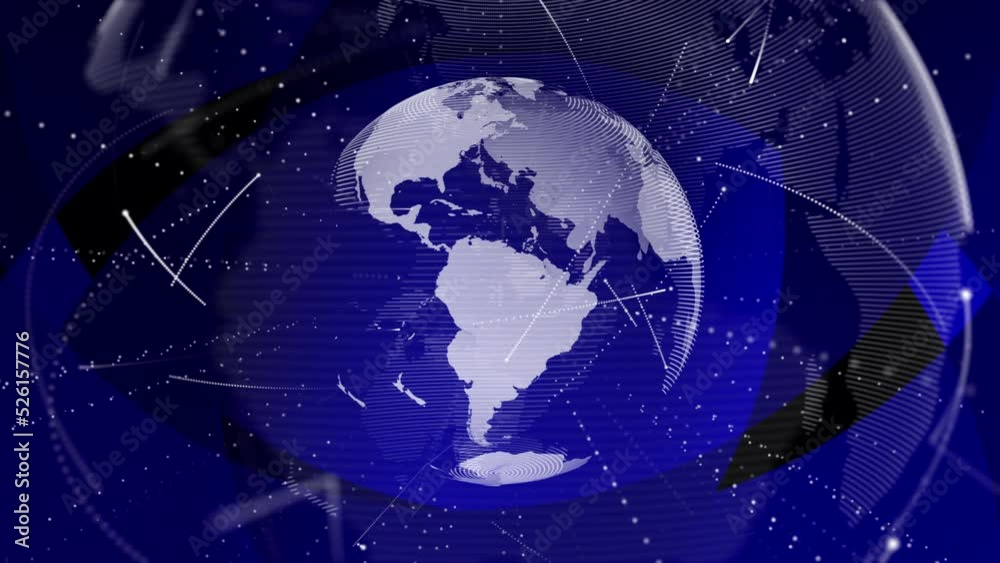 Digital news circling, globe dots Network, abstract 3D rendering, scientific future technology Digital news circling, globe dots Network, abstract 3D rendering, scientific future technology