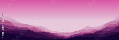 mountain landscape nature sunset vector illustration good for wallpaper, background, backdrop, banner, adventure, travel, web, ui, and design