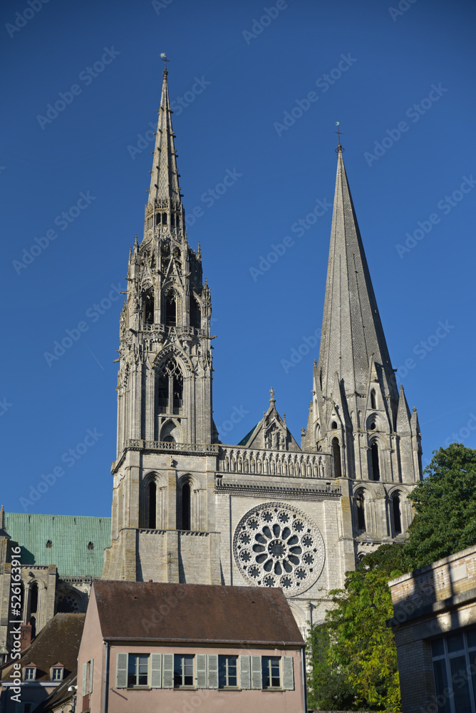 Tours de la cathédrale de Chartres. France