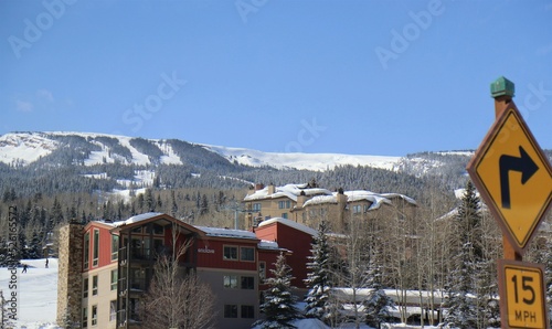 ski resort in winter