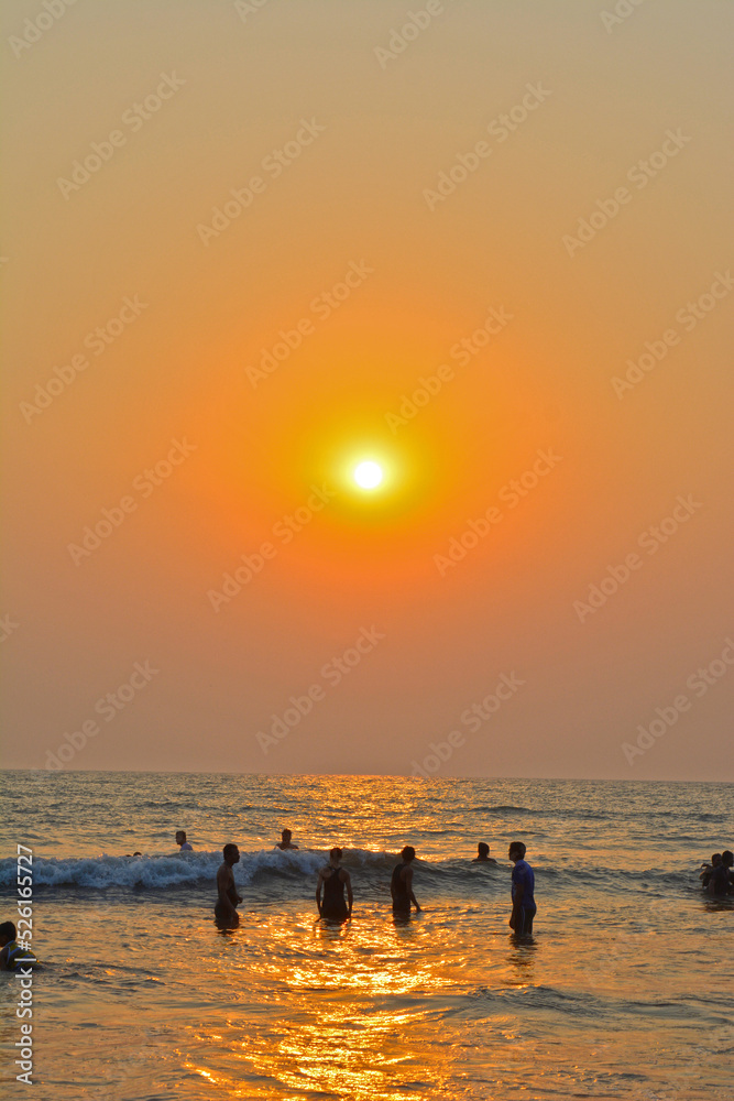 sunset on the beach