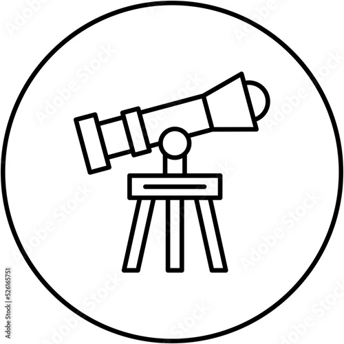 Telescope Line Icon