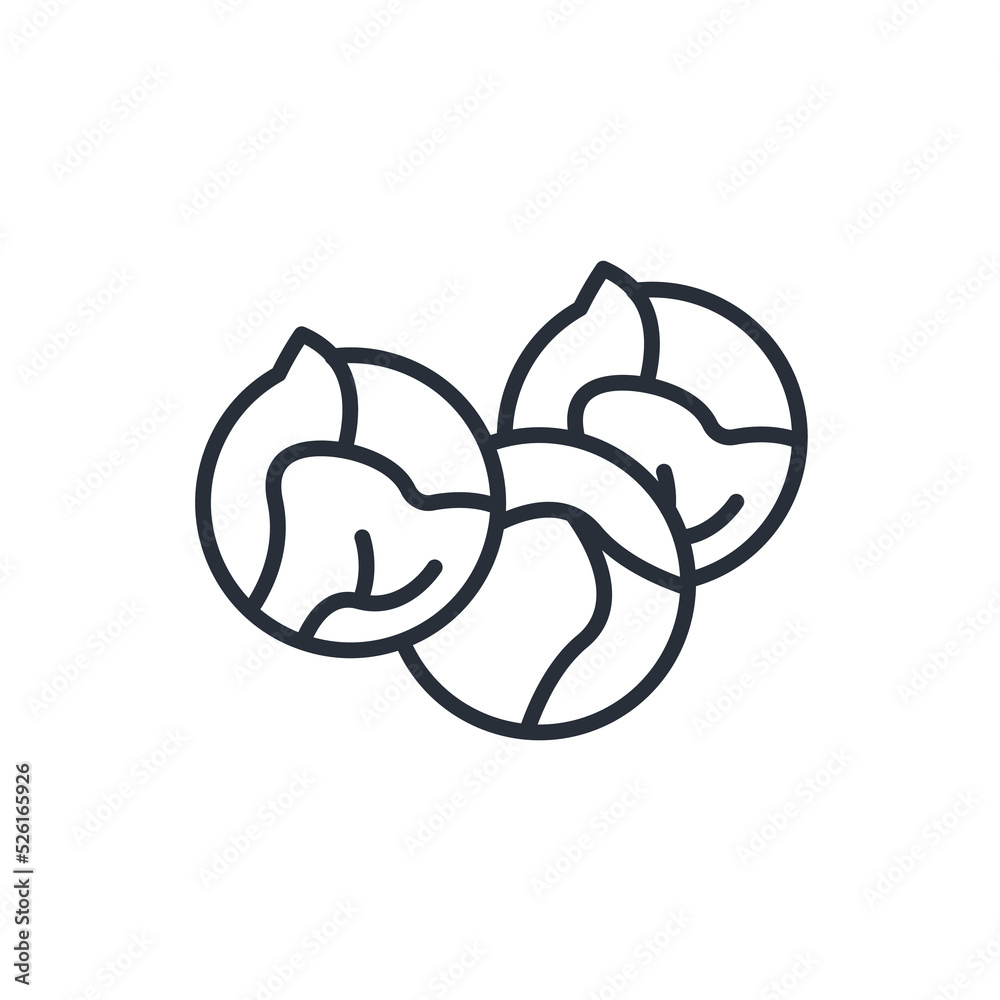 Brussel sprouts icons symbol vector elements for infographic web Brussel sprouts icons symbol vector elements for infographic web