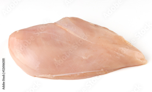 Fresh chicken fillet breast isolate. Raw chicken meat photo