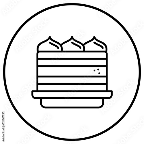 Tiramisu Line Icon