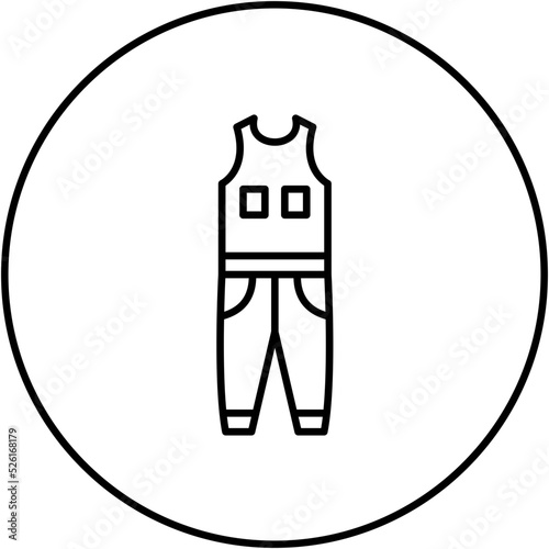 Coverall Clothes Line Icon