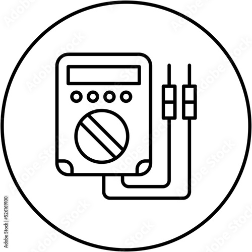 Voltmeter Line Icon