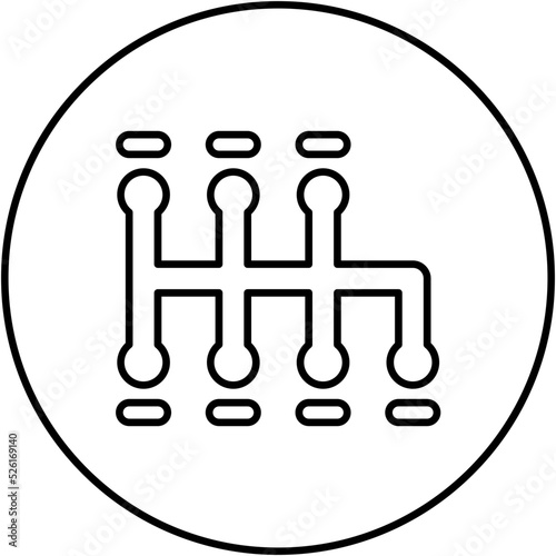 Car Shift Line Icon