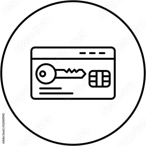 Keycard Line Icon