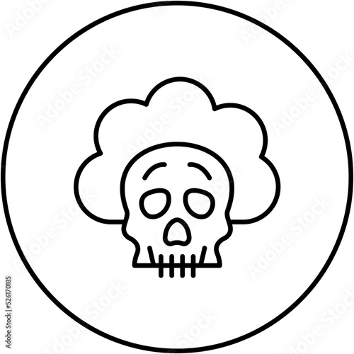 Infected Cloud Line Icon