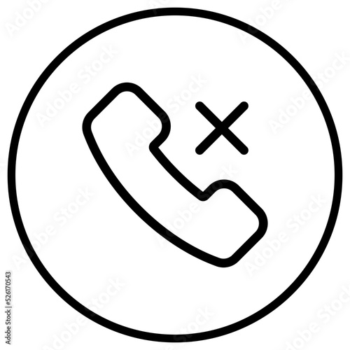 Call Missed Line Icon