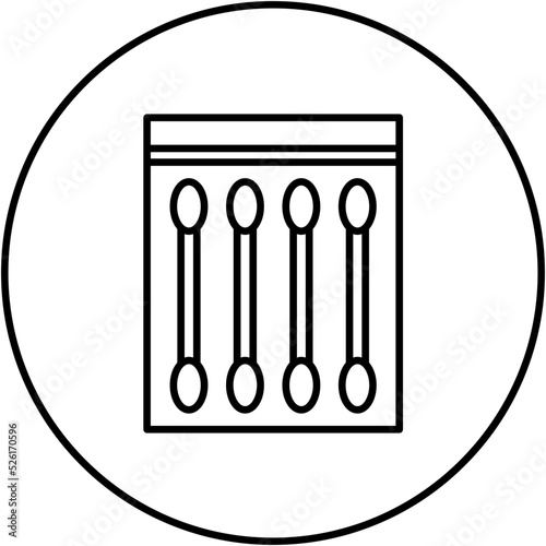 Cotton Swabs Line Icon