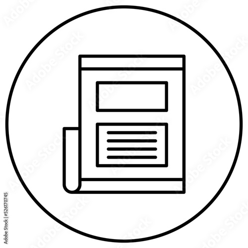 News Banner Line Icon