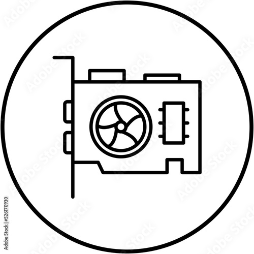 Vga Card Line Icon