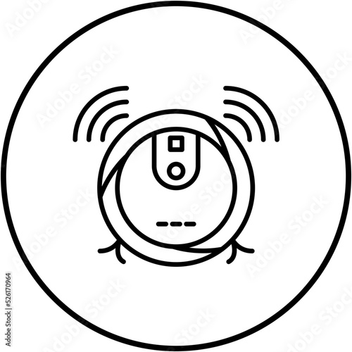 Robot Vaccum Line Icon