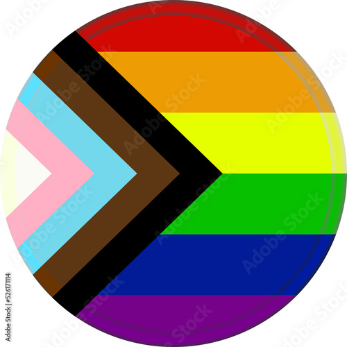 Circle Modern Pride Flag LGBTQ+ symbol Rainbow pride flag  New design