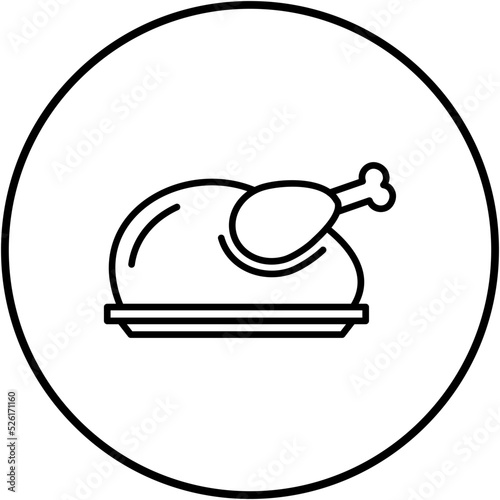 Turkey Line Icon