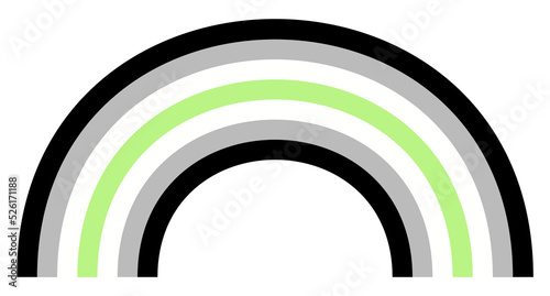 Agender Pride Flag Human rights concept Rainbow Vector illustration Isolated on white background