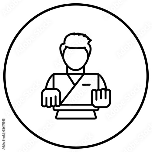 Martial Arts Line Icon