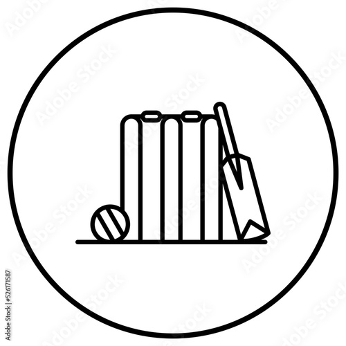 Cricket Line Icon