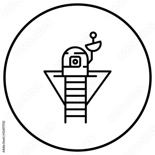 Lander Line Icon